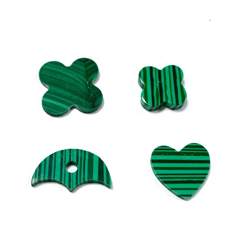 Wuzhou четырехлистный цветок зеленый синтетический/натуральный Малахит красный/черный агат желтый тигровый глаз Швабра ракушка Бирюза