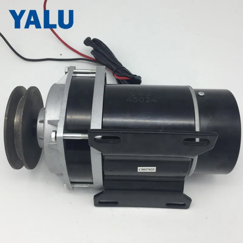 MY1122ZXF 650W 24V 36V 48V Brush Geared Track Based Cart DC Motor with Pulley for Amusement Prototype of Electric Engine  Driver