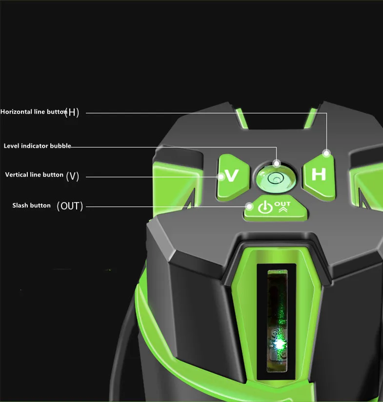 Green laser beam laser cross 2/3/5 lines self leveling auto rotary construction nivel laser level 360 degree machine tool