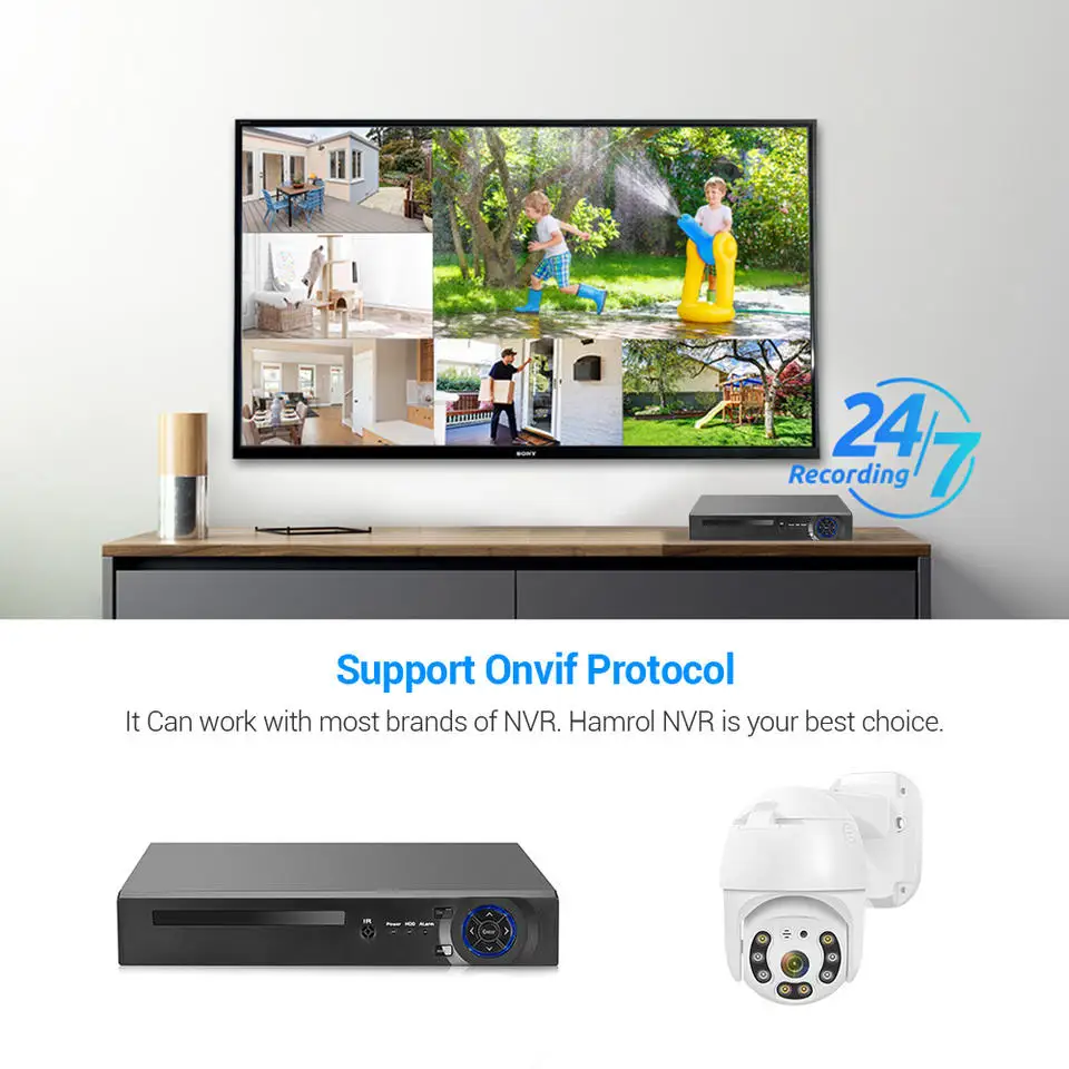 NVR Surveillance Camera System Set 3Mp 5Mp 4X Digital ZOOM 2CH 4CH Home CCTV Security Camera System