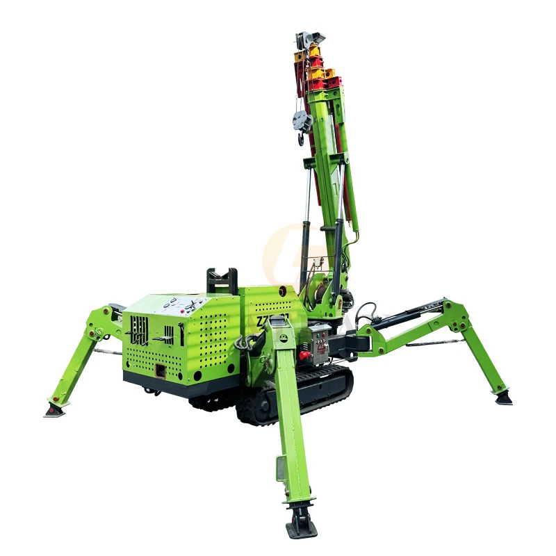 Cheap 1.2~5 ton high quality electric telescopic crawler mini spider cranes with CE