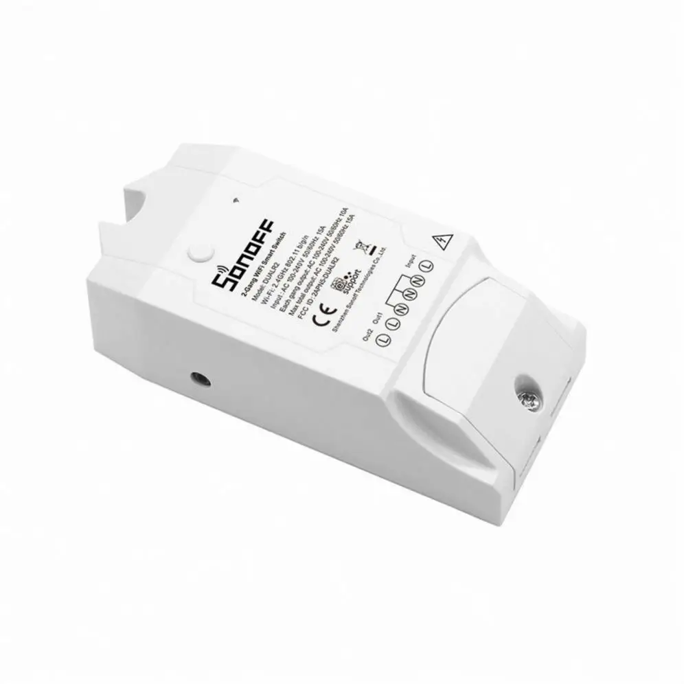 Умный мини-переключатель Sonoff, 1 клавиша, 2 канала, сделай сам, маленький пульт дистанционного управления Ewelink, wi-fi переключатель, поддержка внешней работы с Alexa Google