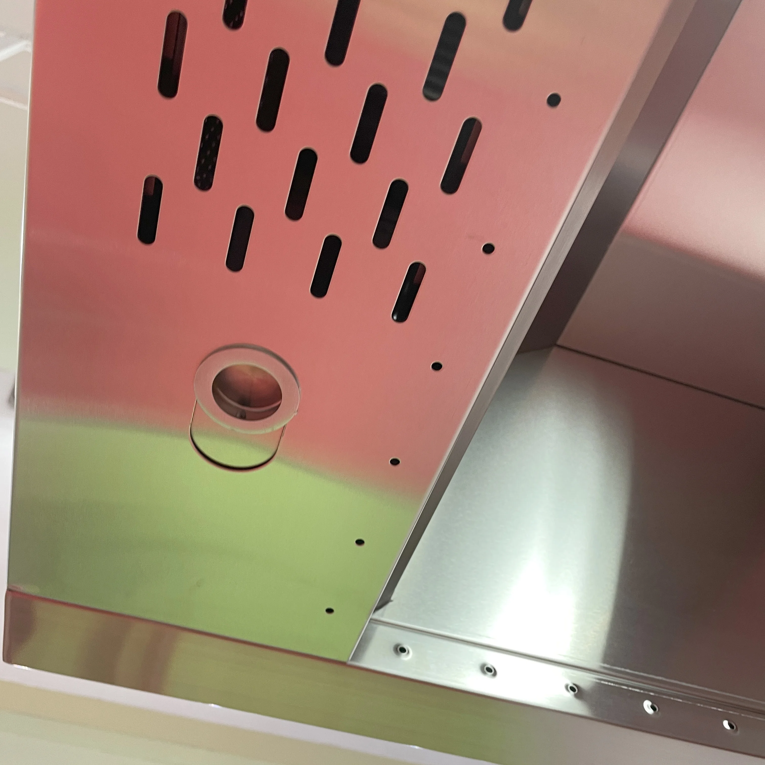 Commercial Stainless Steel Cooker Smoke Exhaust with light With fresh air system Island-Style extractor Range Hood