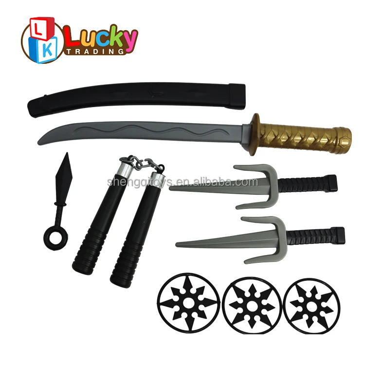 Lucky Toys Halloween Japanese Toy Knife Children Perform Plastic Cosplay Show Weapons Props