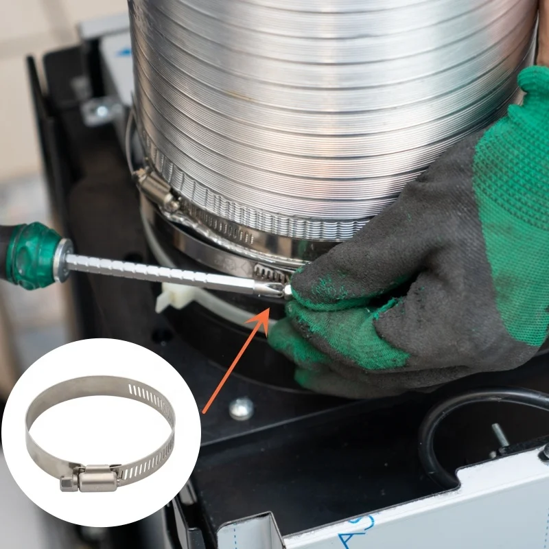 German American Style Throat Clamps Single Ear Double Wire Strong/Heavy/Rubber Strip/Hand Twisted Hose Clamp/Gas Pipe Clamp