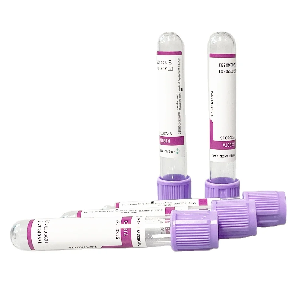 Widely Used Lavender Color EDTA  Tube Vacuum Blood Collection Tube