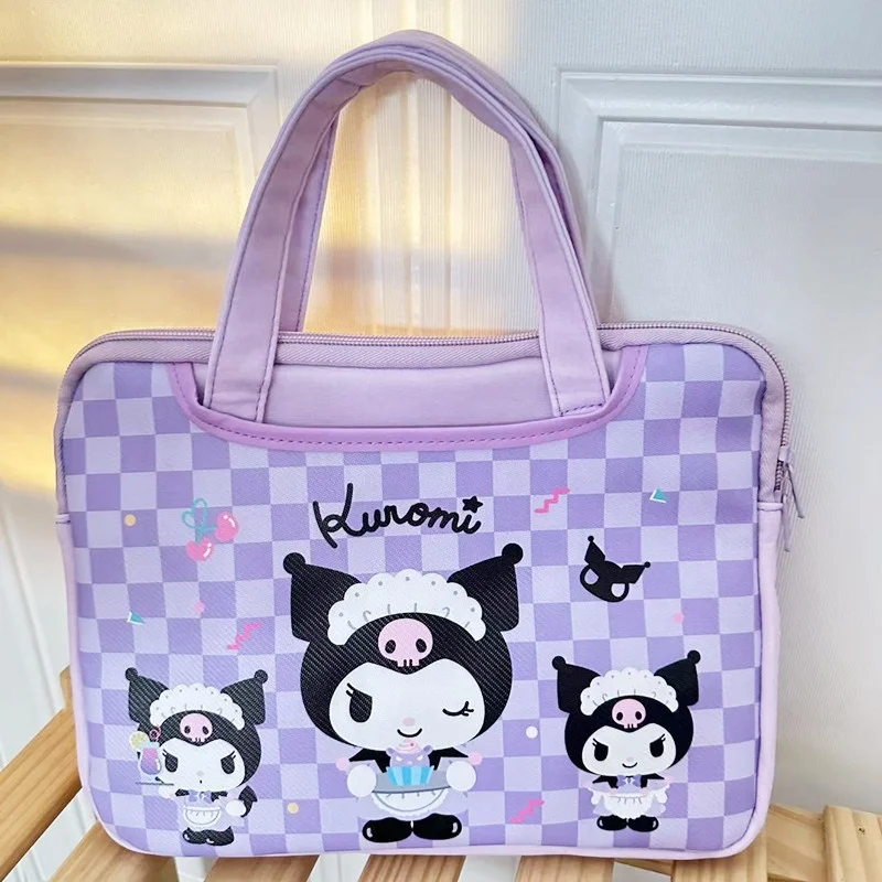 Kuromi Sanrios Portable Laptop Bags Cartoon Cute Computer Bag Ipad Storage Bags