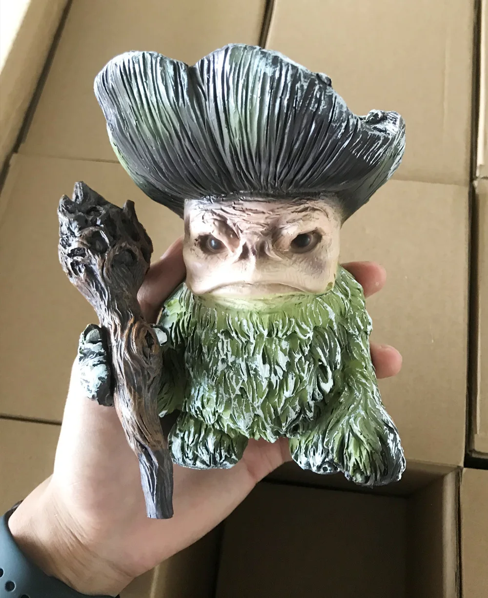 Fairy Mushroom Monsteree Shaman Wizard Troll Resin Garden Ornament Yard Lawn Decoration Home