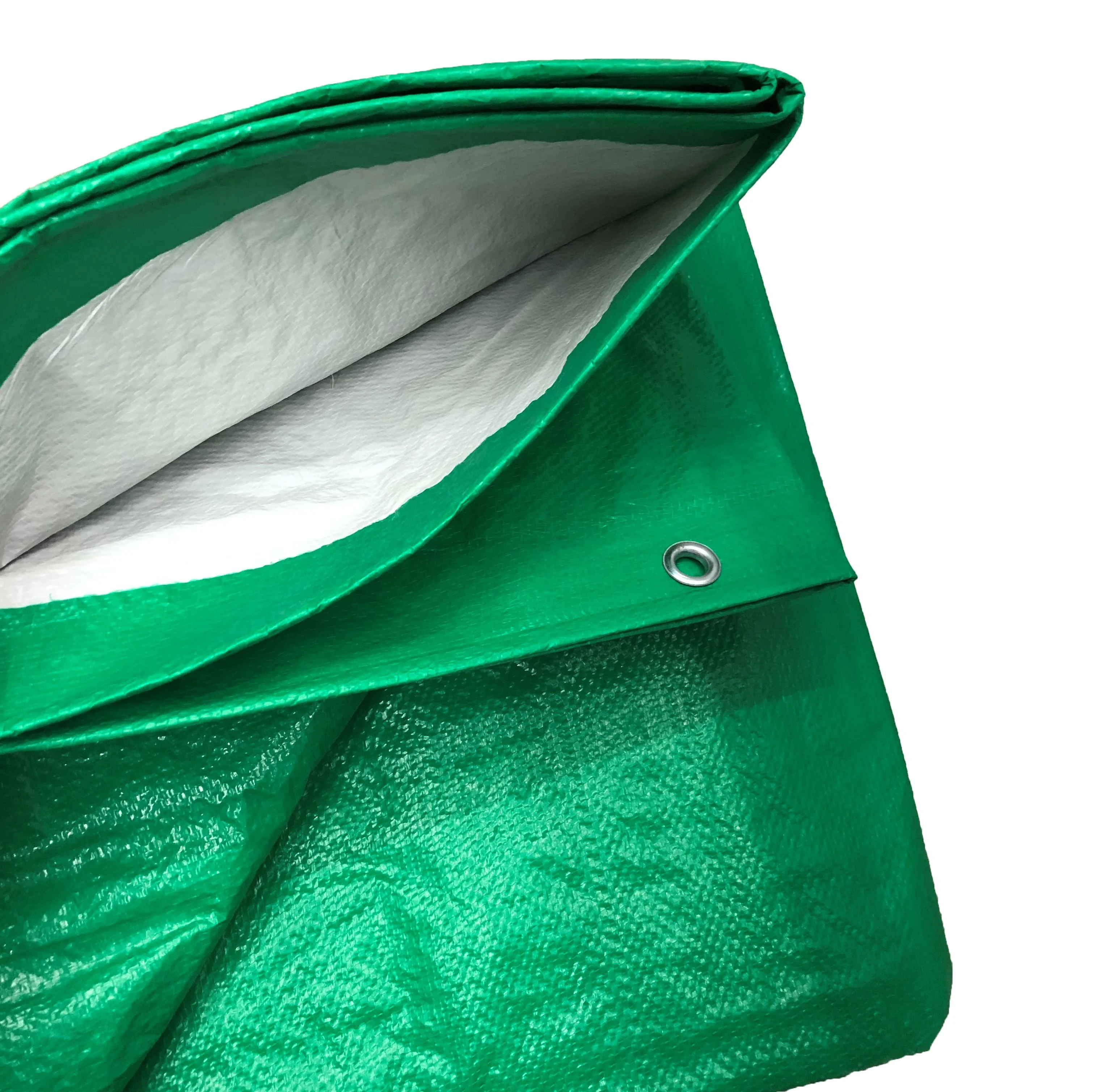 Multi-purpose Outdoor Cover Customized  PE Laminated Green White Color Plastic Fabric Waterproof Poly Tarp Car Tarpaulin