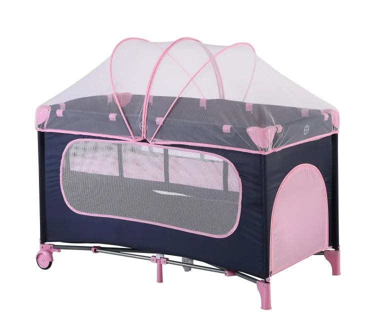 
Fold-able Baby Travel Bed With Mosquito Net folding travel baby cot 