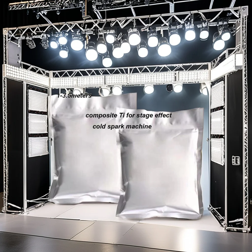 Fy 200g Cold Fireworks Spark Machine Ti Powder Composite Titanium Spark Granules 220v Fireworks Fountain Machine