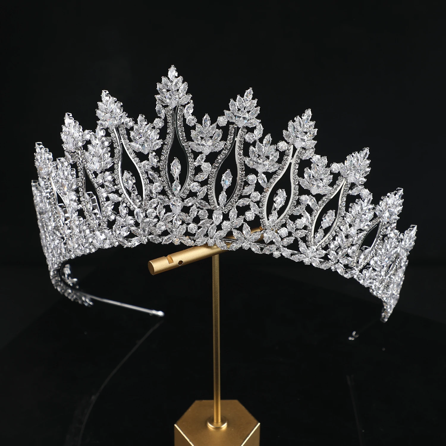 Handmade Luxury Zircon Tiaras And Crowns Wedding Crown For Bride Good Quality Bridal Hair Accessories