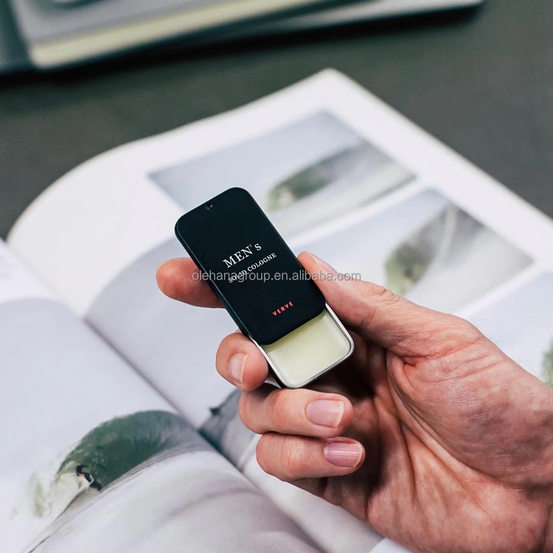 Custom Logo Wholesale Long Lasting 4 scent set Cedarwood Solid Cologne Beard Perfume Balm Aftershave Mens Solid Perfume