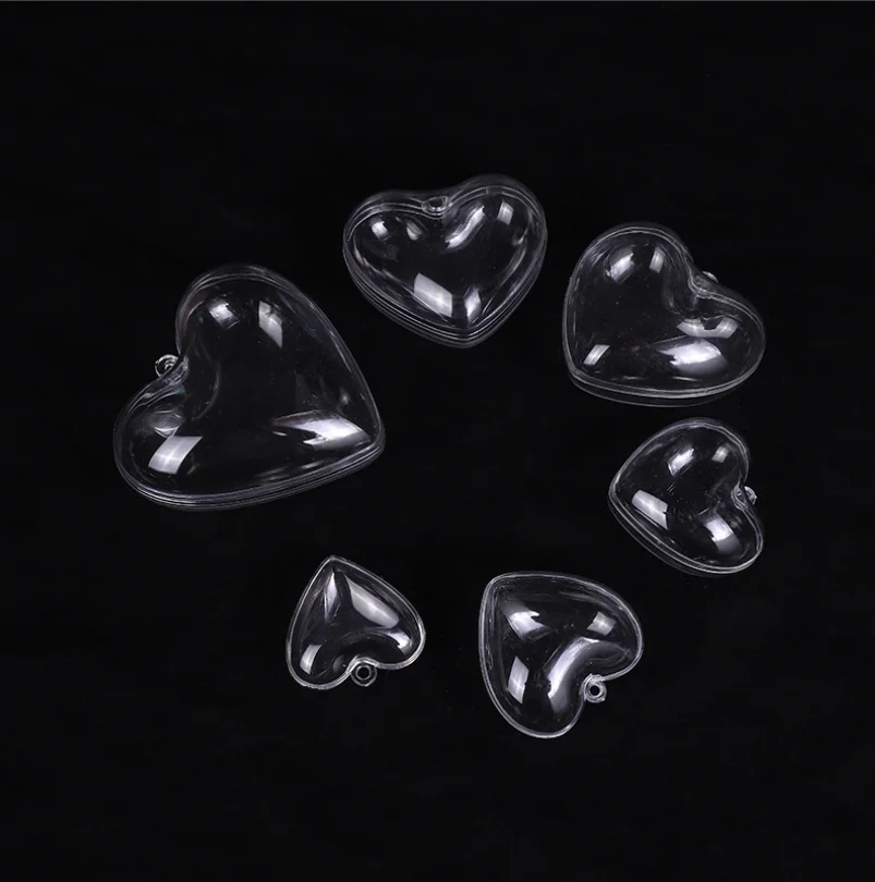 Environmentally Acrylic ball different sizes PS empty hollow hanging ball transparent for Christmas tree decoration