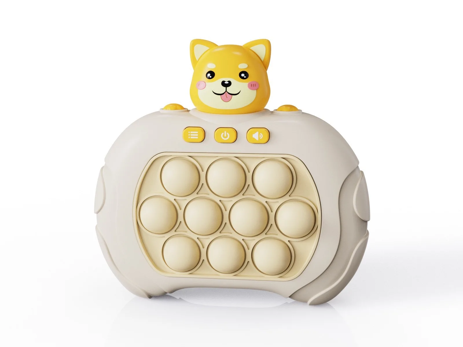 New Unisex Cartoon Pattern Electronic Game-Quick Pop Push It Fidget Toys Stress Relief Bubble Versus Press It Game Made Plastic