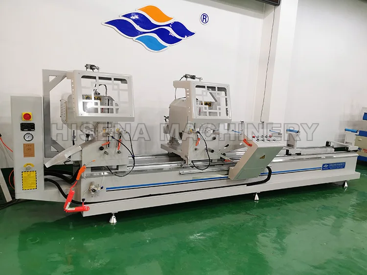 Jinan shandong machinery алюминиевая двухголовочная циркулярная торцовочная пила для алюминиевого профиля