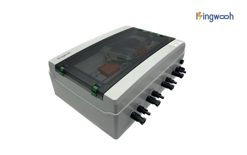 Kingwooh Solar PV Combiner Box With Lightning Protection 32A 4strings 1000V For 550V DC Circuit Breaker panel solar