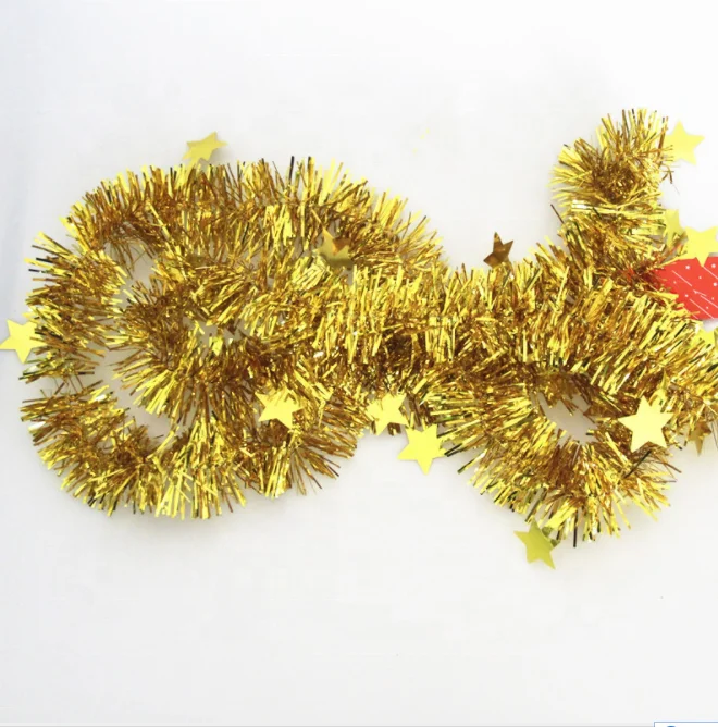 factory Wholesale Christmas and Holiday colourful tinsel garland for decoration
