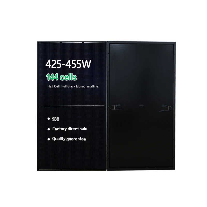 430w 435w 440w 445w 450w полный черный половина 144 сотовый 166 мм моно панели солнечных батарей