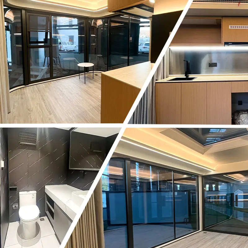 Капсульный дом E7 2 спальни с кухней современный яблочный алюминиевый контейнерный жилой