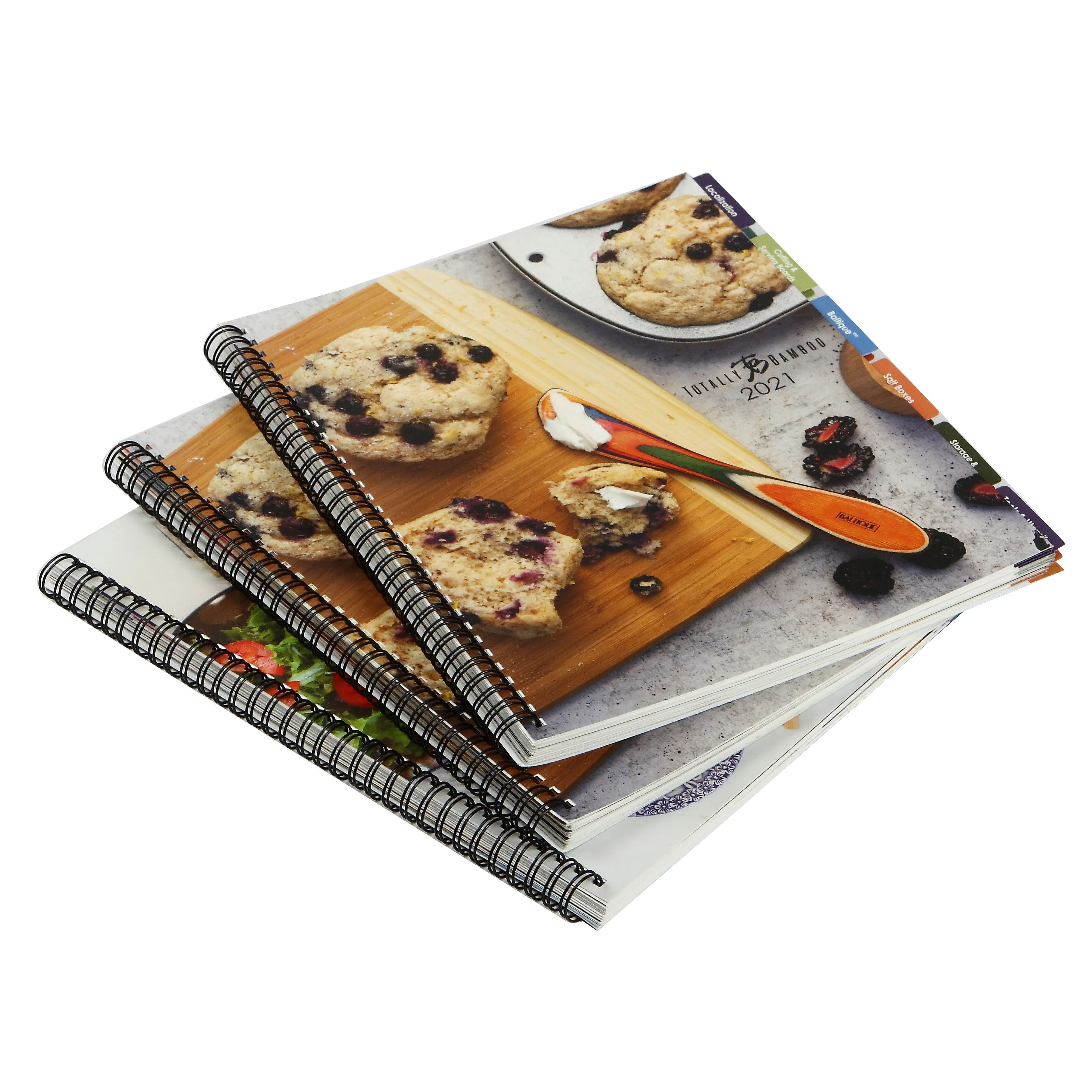 Spiral Doodle Custom Cook Catalog Book Printing With Tab