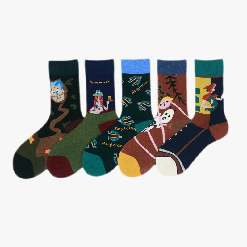 200N женские модные носки в счастливом стиле