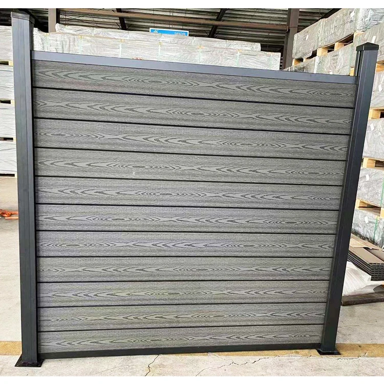 Weathering Resistance WPC Fence Wood Plastic Composite Fence Panels with Post BSCI Garden Fence Wood Decking PE Film+pallet