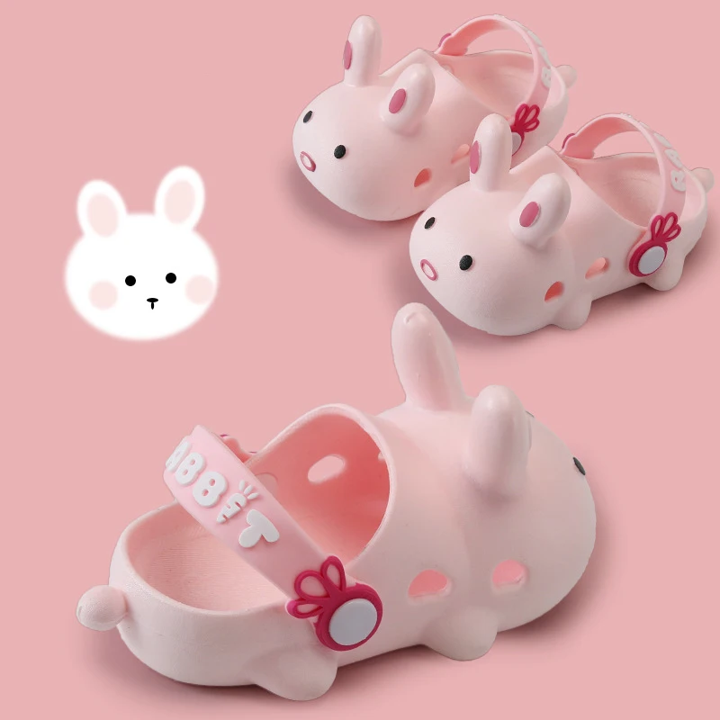 2022 High Quality Cute Animals Shaped Pattern Sandals Non-slip Sole Beach Little Girls Summer