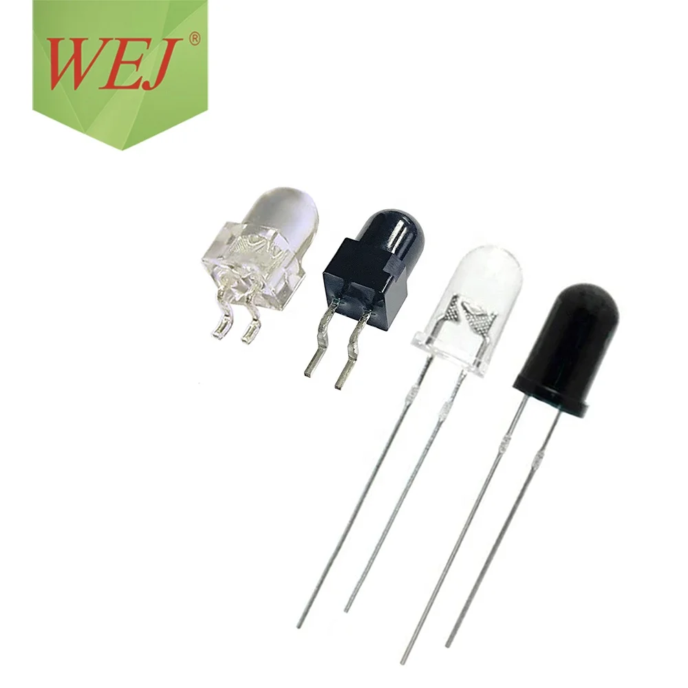 5mm DIP 850nm 940nm IR infrared photodiode led through hole transmitter and Receiver Diode for smoke detector/light curtains/