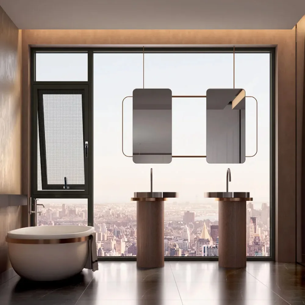 Window agent standardized production thermal break aluminum casement  windows