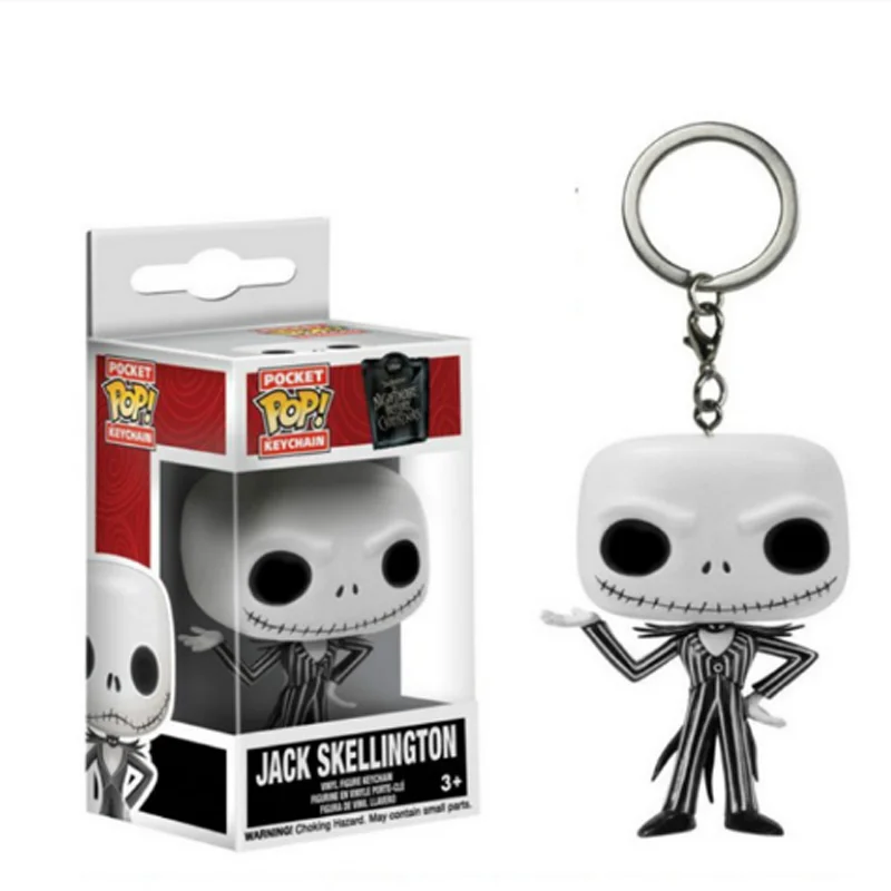 The Nightmare Before Christmas Funko Pop Pocket Keychain Jack Skellington Action Figure Keychain Toys