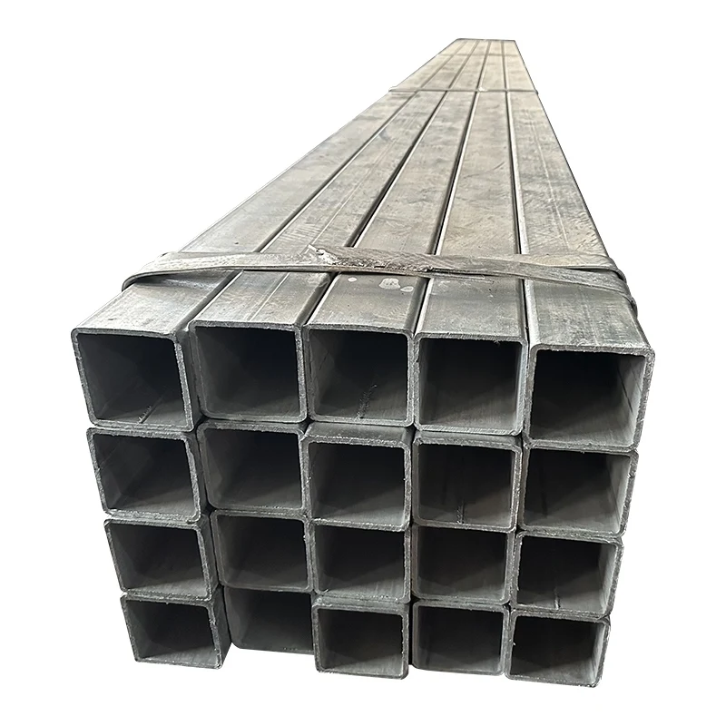 Black Welded Steel Pipe MS Carbon Round Square Rectangular Hollow Section ERW Iron Tube