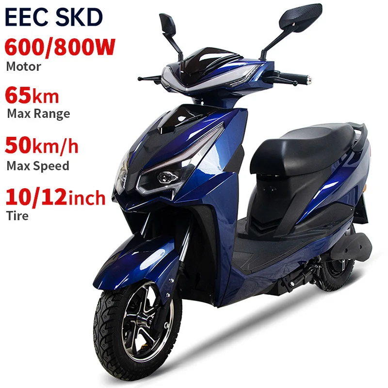 CKD SKD 10/12inch electric motorcycle affordable 600W/800W motor 50km/h max speed electric moped for sale