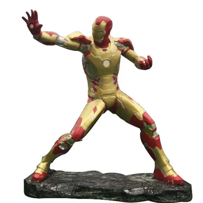 Life Size Fiberglass Super Hero Statues Hulk Iron man Spiderman Black Widow Thor Anti-Hulk Sculpture Mold