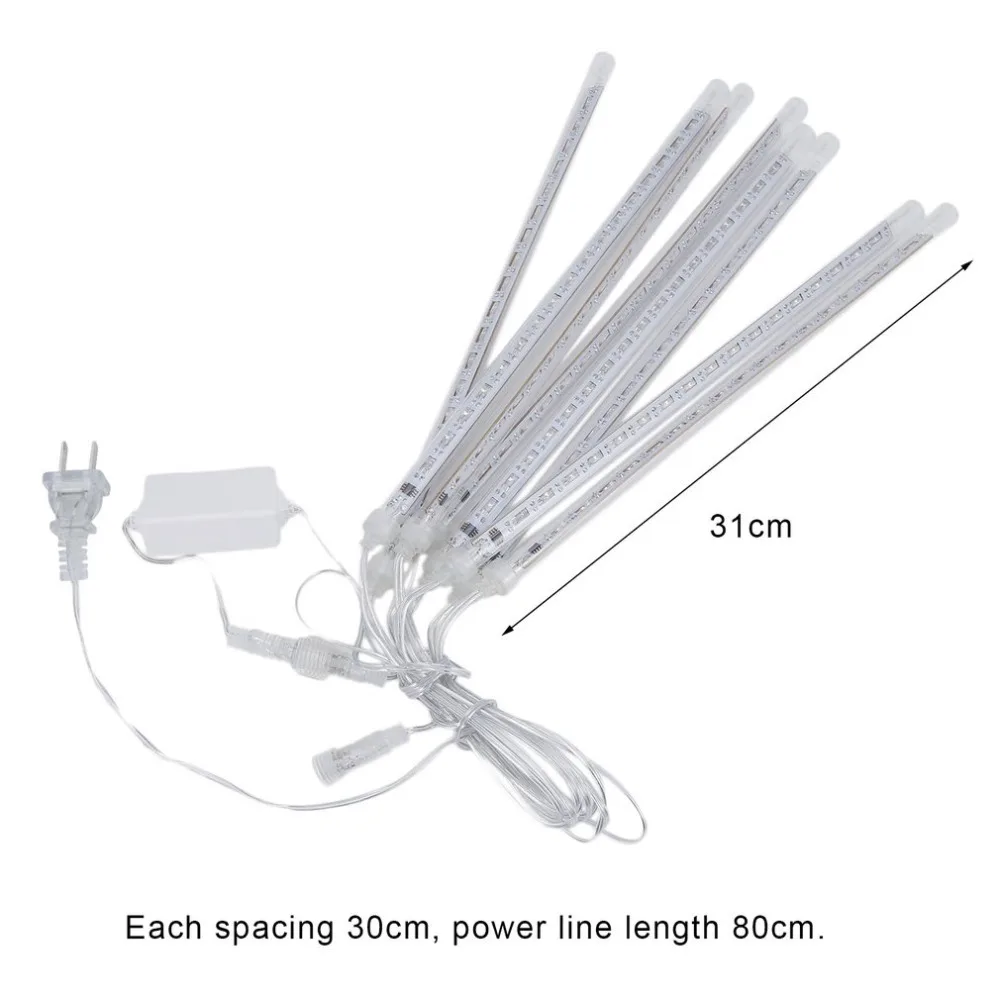 Outdoor waterproof 50cm 10 Tube 480 LED Christmas String Light Snow Falling Raindrop Icicle Meteor Shower Rain Light for garden