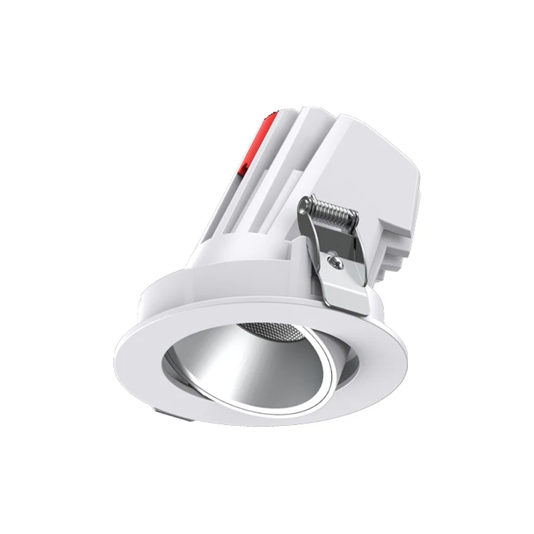 Hotel recessed frameless led downlight listed led spotlight pinhole recessed downlight cut off size 75mm 12w with gold reflector