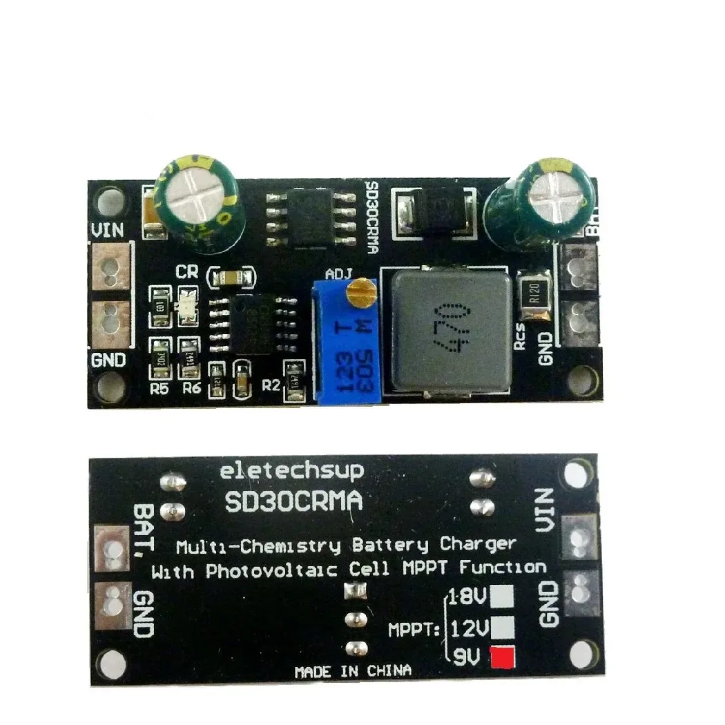SD30CRMA MPPT Солнечный контроллер 3 2 В 7 4 18650 литиевая батарея зарядный Модуль 1A зарядное устройство