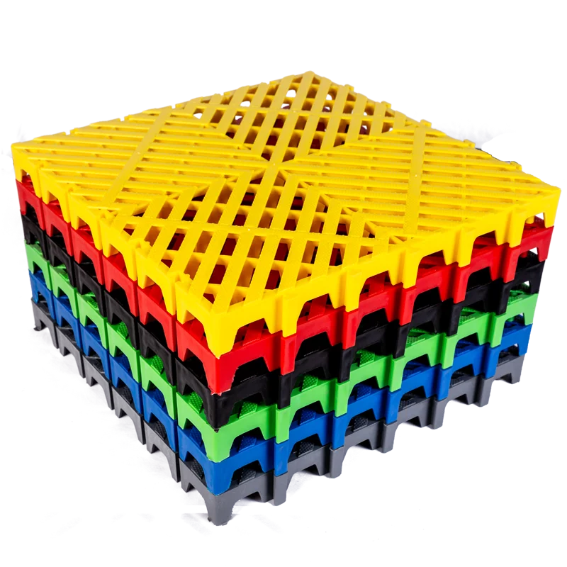 50*50*5cm Car Wash Anti Slip Pp Interlocking Garage Floor Tiles Removable Plastic Car Wash Floor Mats