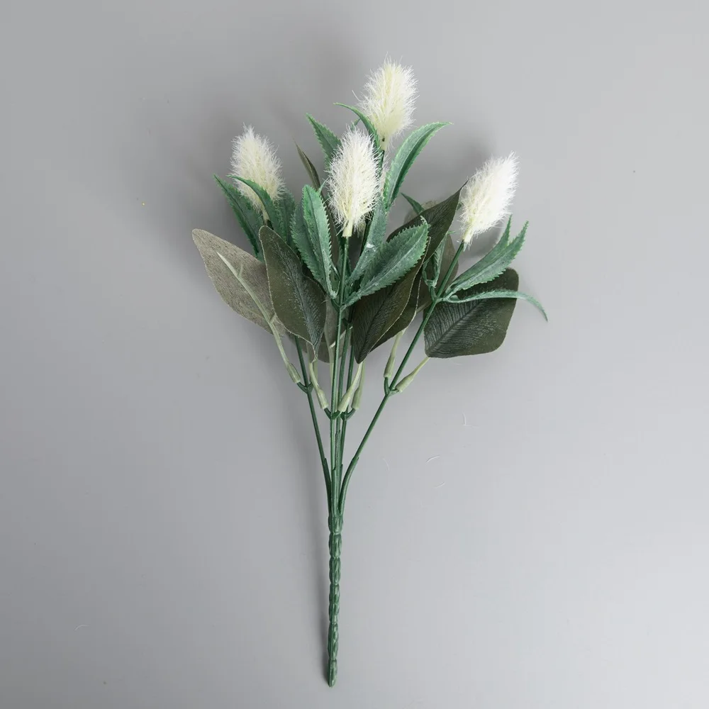 Simulation flower wedding decoration home decoration handicraft artificial green plant rabbit tail bouquet