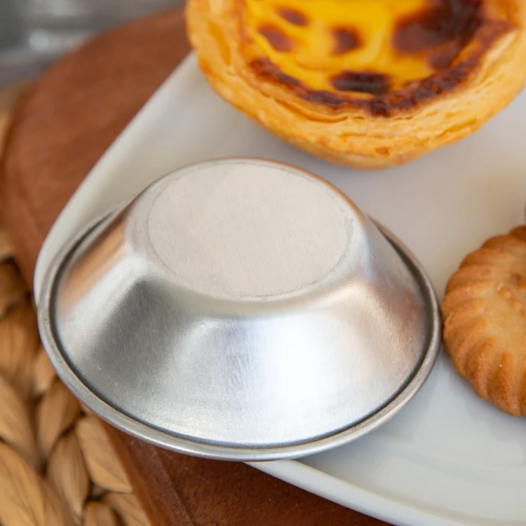 Gloway Wholesale Round Cupcake Pie Cookie Tins Pudding Mould Baking Cups Aluminium Mould Egg Tart