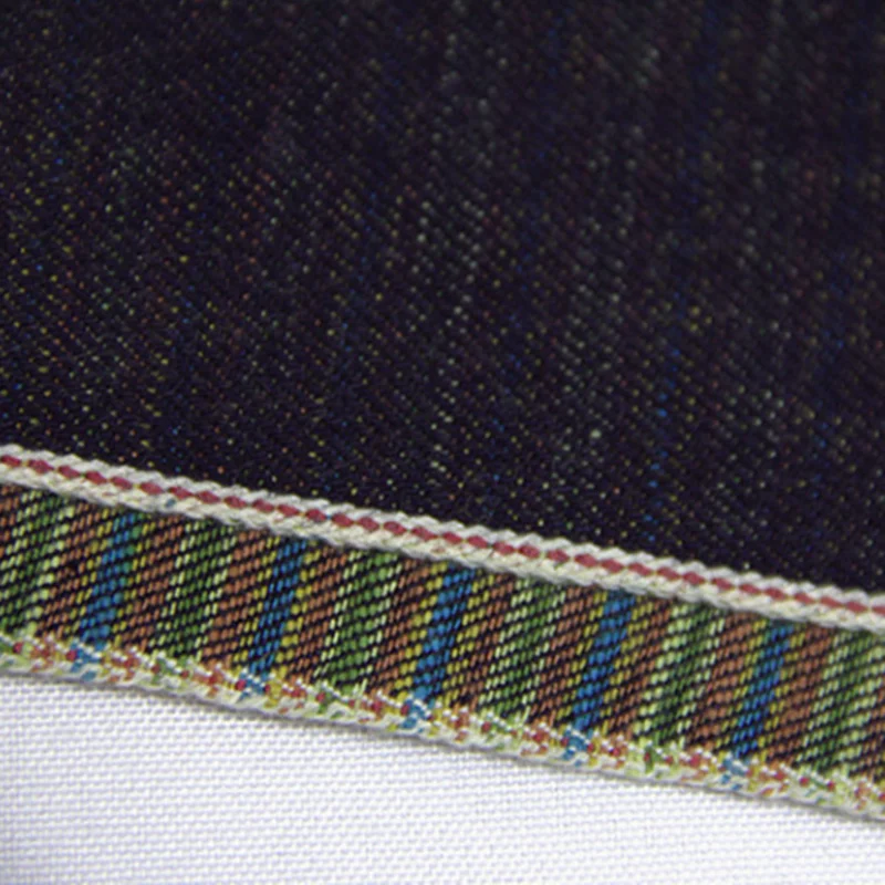 colorful denim fabric in red selvedge wholesale