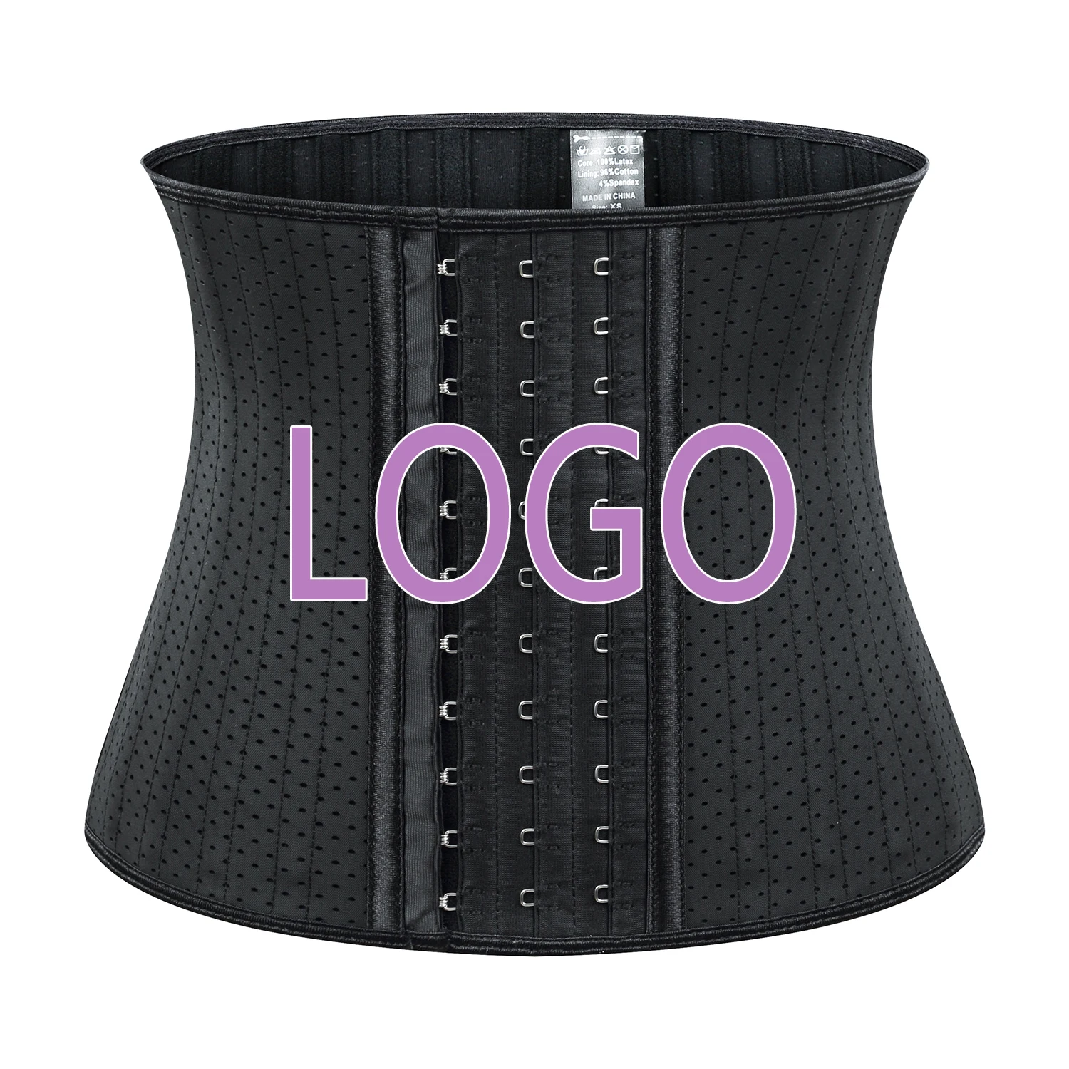 Langqin logo customized Slim 3 Hook 25 steel bone breathable latex Vendors corset waist trainers belt for women