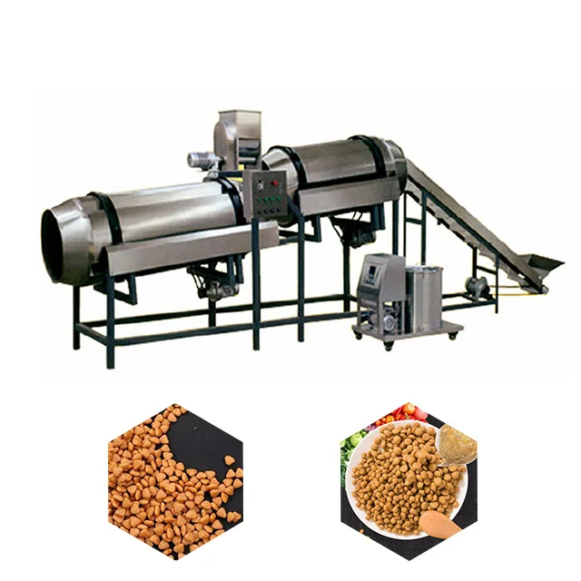 pet dog food product extruder 200kg/h dog feed pellet machine processing line manufacture