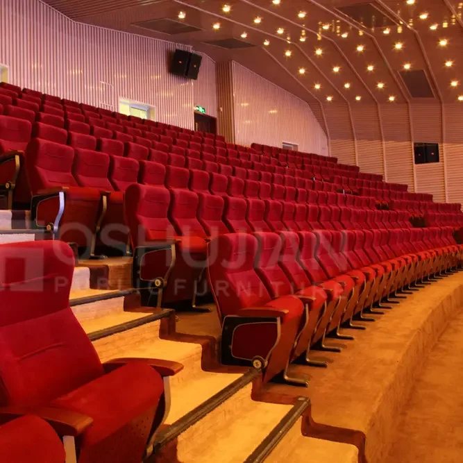 Oshjian commercial cinema hall school  folding seating auditorium chair with writing pad