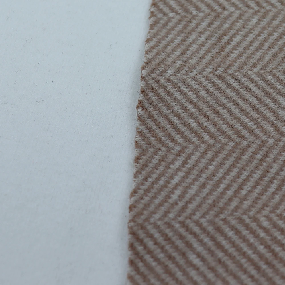 New color woolen fashion tiwll 100% polyester tweed herringbone coat wool fabric