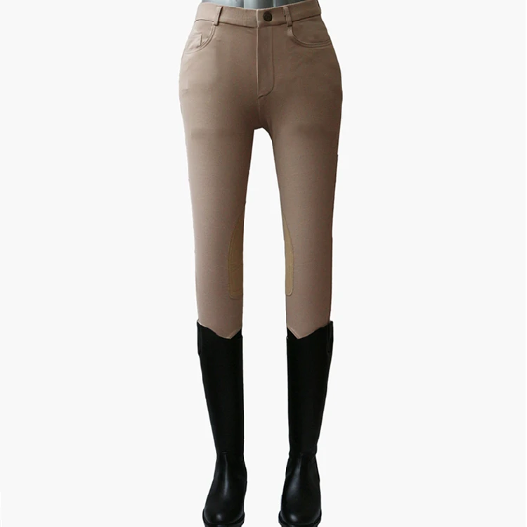 2022 Shanghai Imported material equestrian knitted riding breeches men and women in the same style comfortable and breathable