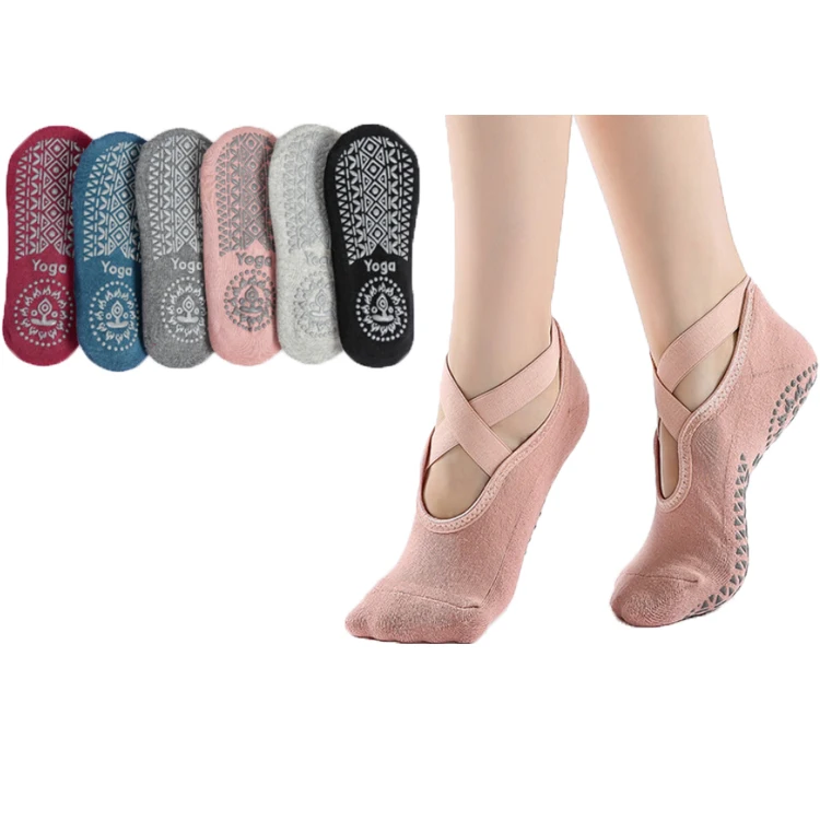 Wholesale Women Gym Fitness Dance Grip Socks Pilates Sports Exercise Dispensing Non Slip Yoga Socks Anti Slip