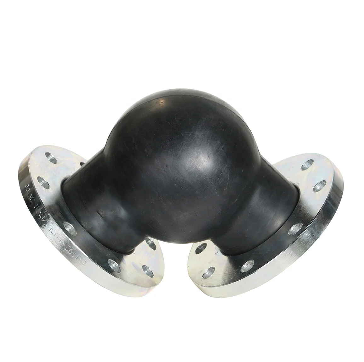 Huayuan Water Pipe Right Angle Elbow Joint Flange Rubber Elbow Flexible Corrugated Bellows Expansion Joint Rubber Pipe Fitting