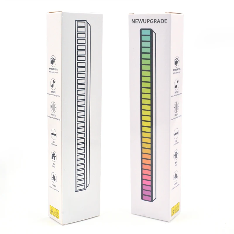 Hot selling product high quality cheap  Rechargeable RGB Voice Control LED Music Level Light Pickup Lamp Rhythm Lights