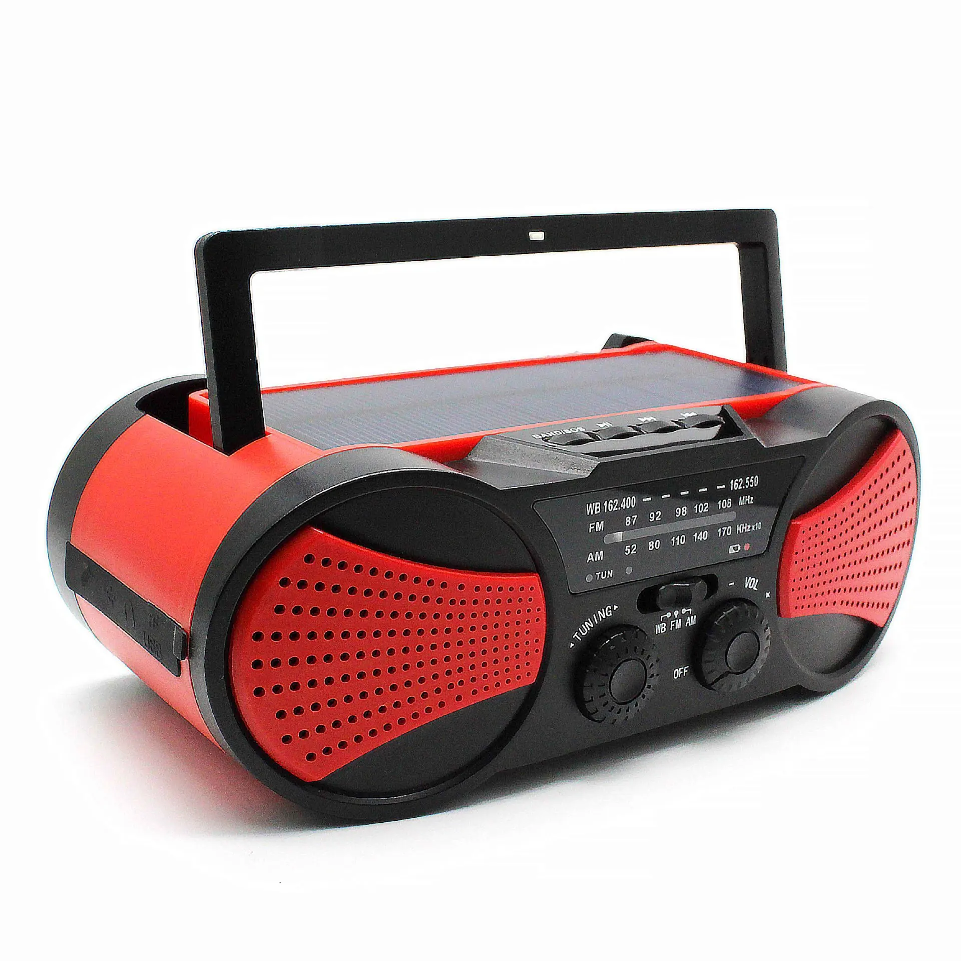 Большая солнечная панель Радио стерео AM/FM/WB с фонариком USB MP3 & TF слот для карт активного отдыха